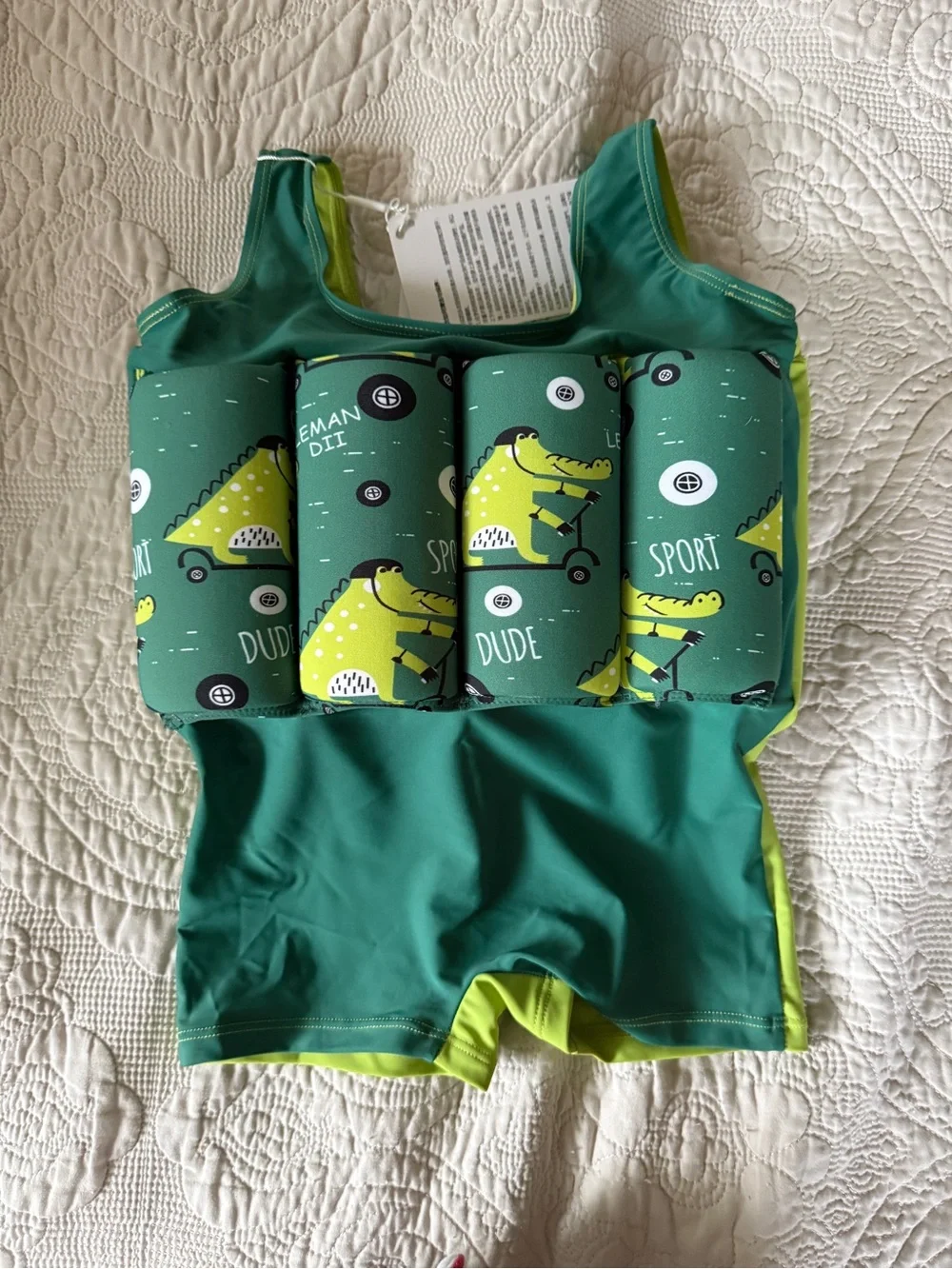 NWT Lemandii Buoyancy Float Swimsuit Crocodile Print Size 100/3T MSRP $45